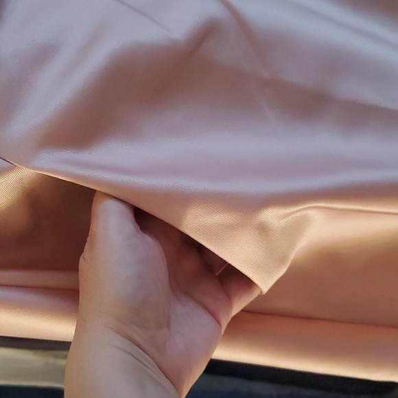 SALE Alfred Sung Size 10 Strapless Satin A-Line Gown Dress Cocktail Pocket Pink - Picture 5 of 13